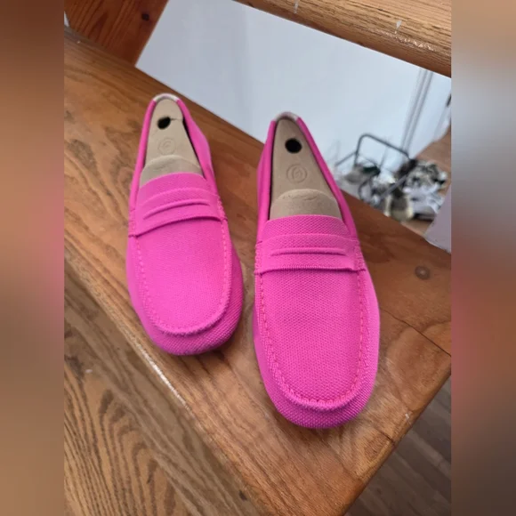 Rothy's The Driver Loafer Classic Business Casual Dragonfruit Pink Knit Size 10 - Picture 2 of 9